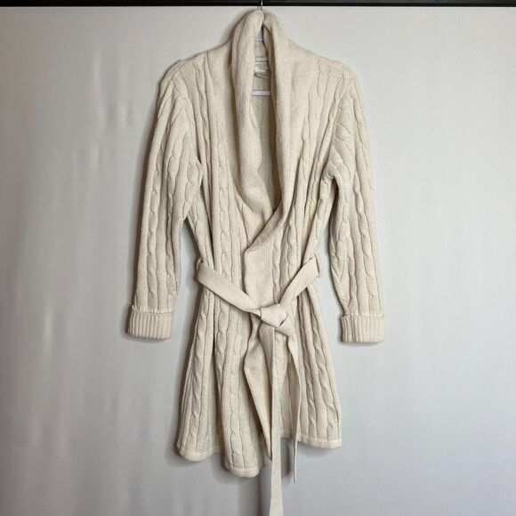 Arlotta Studio Plush Cable Knit Robe Spa Bath Hot Tub Hot Springs Womens Large - Picture 1 of 11